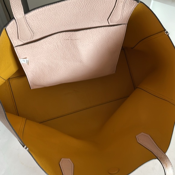 Tory Burch Blake Shell Pink Pebbled Leather Tote Bag - Picture 4 of 11